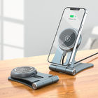 Magnetic Qi Wireless Charging Station 15w Metal Mobile Phone Desk Stand